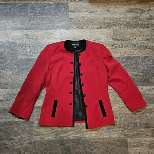 Sage Harbor Red Blazer Women Size 12